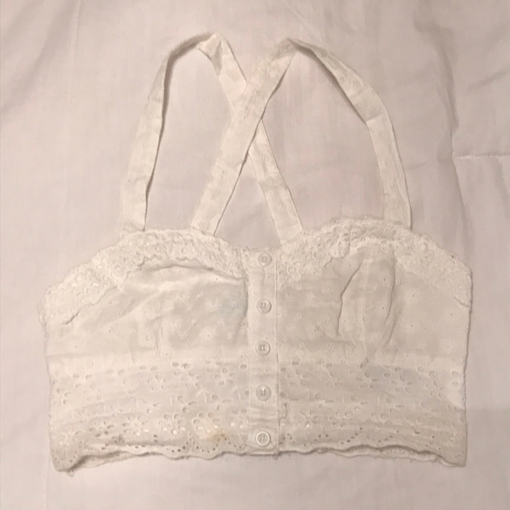 Urban Outfitters White Bralette Crop Top XS